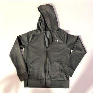 Under armour charcoal zipped hoodie, raglan sleeve size Medium